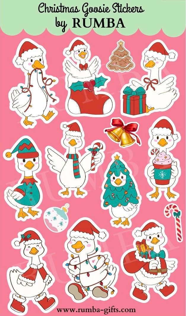 Christmas Goosie Stickers
