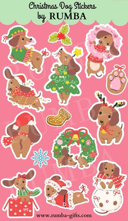 Christmas Dog Stickers