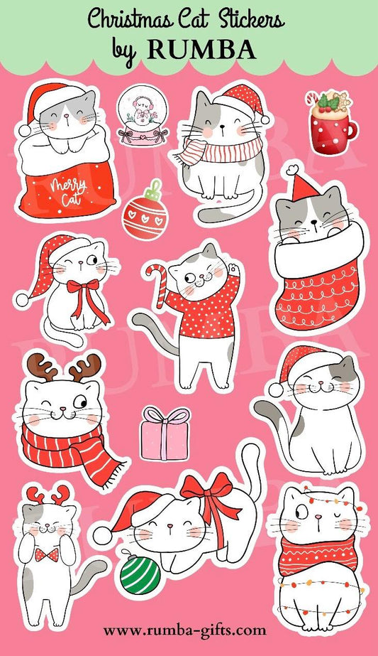 Christmas Cat Stickers